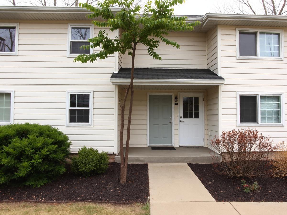 Well-maintained Indianapolis rental property exterior serviced by Creativeminds Construction